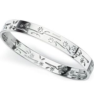 Swatch Silver Bracelet with Floral Accents